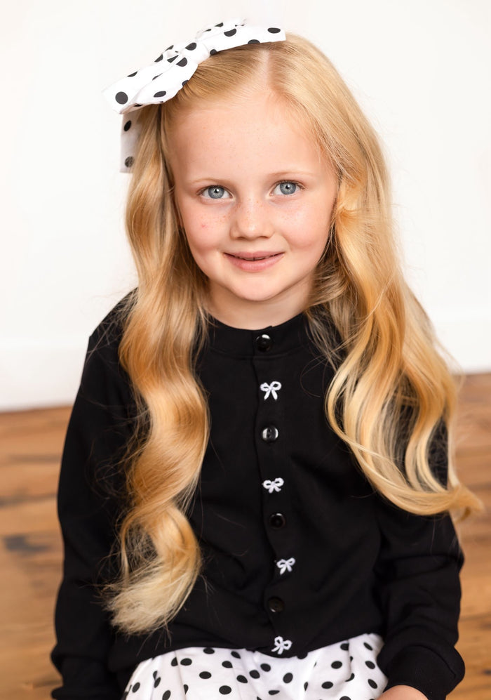 Girls Large Polka Dot Chic Hairbow