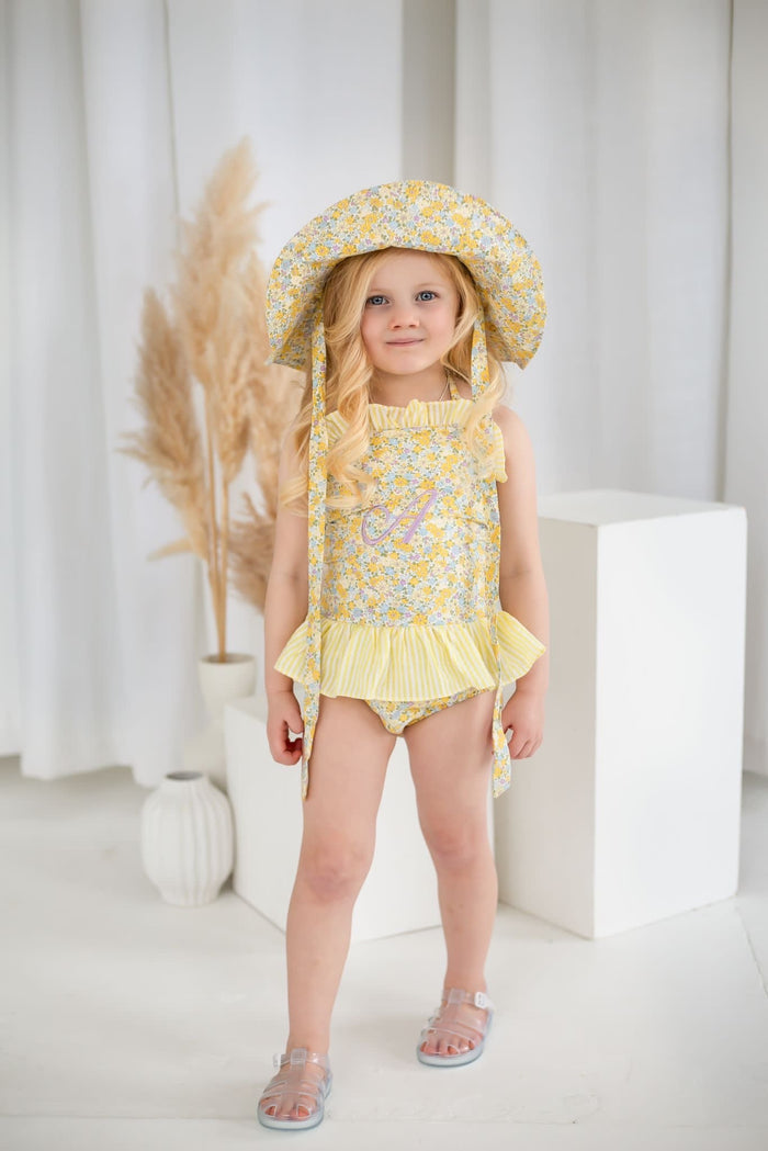 Girls Lemon Ditsy Swimsuit