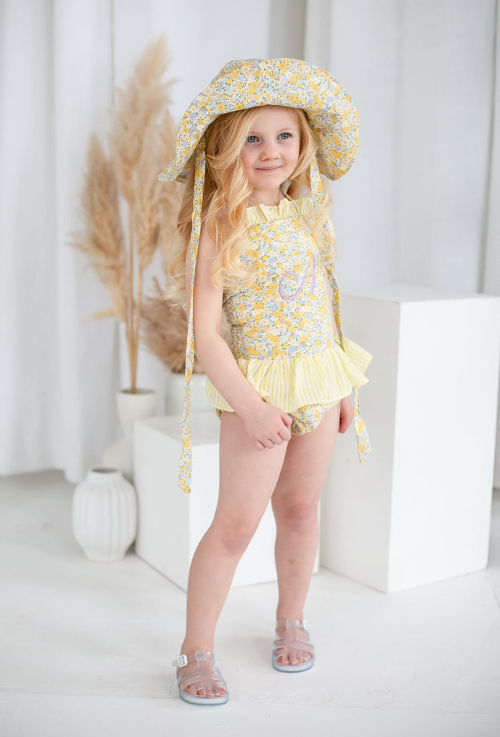 Girls Lemon Ditsy Swimsuit