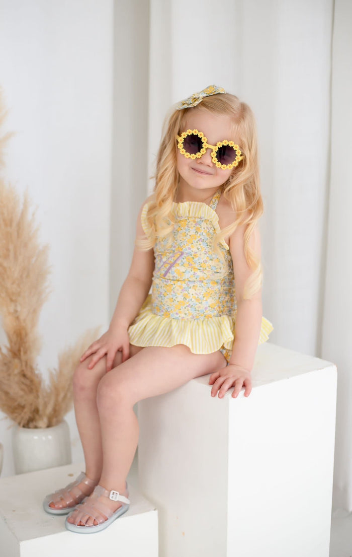 Girls Lemon Ditsy Swimsuit
