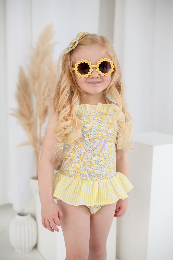 Girls Lemon Ditsy Swimsuit