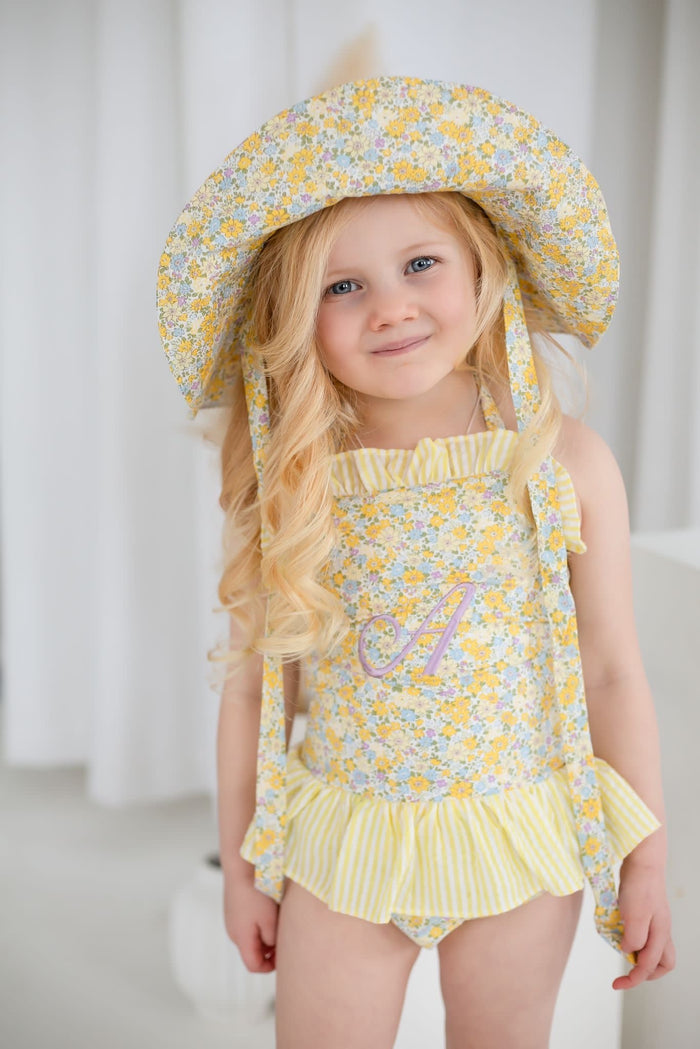 Girls Lemon Ditsy Swimsuit