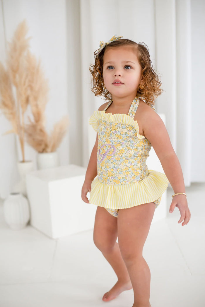 Girls Lemon Ditsy Swimsuit
