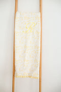 Girls Lemon French Toile Extra Large Cord Blanket