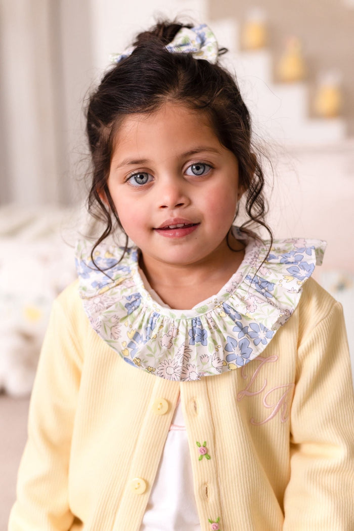 Girls Lemon Rosebud Cardigan