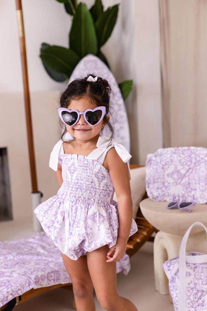 Girls Lilac Capri Bubble Romper
