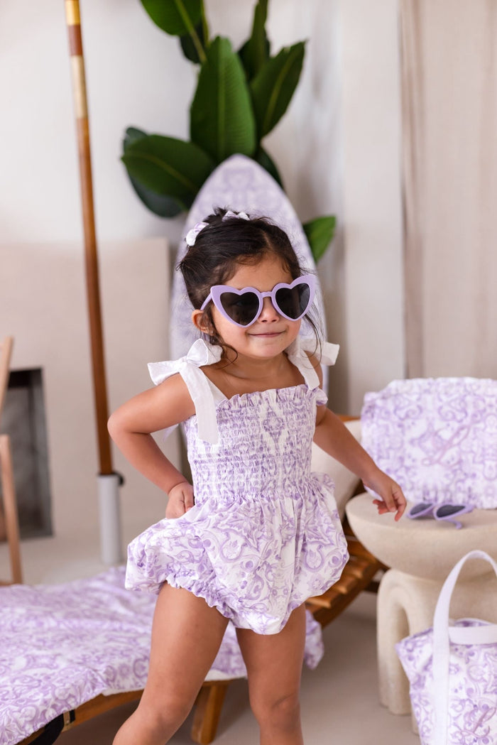 Girls Lilac Capri Bubble Romper