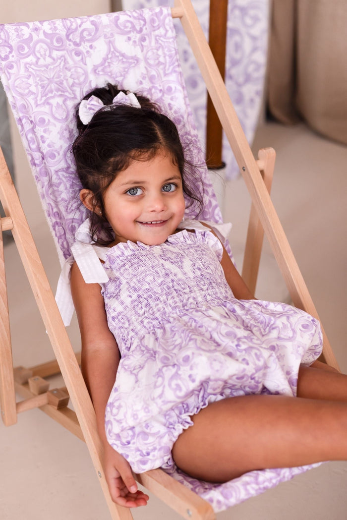 Girls Lilac Capri Bubble Romper
