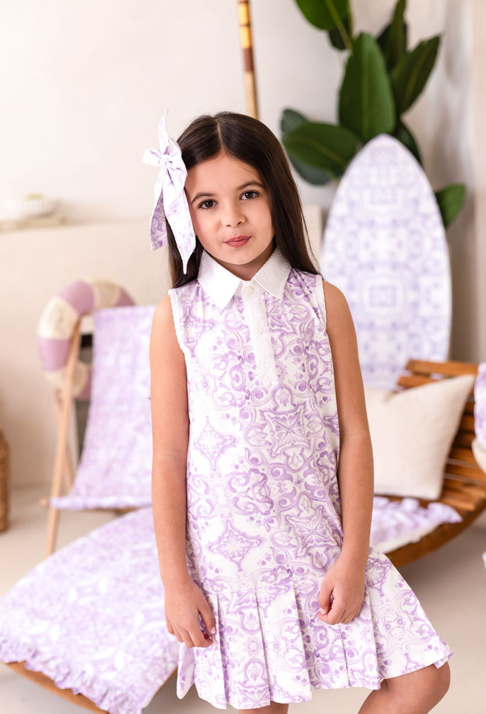 Girls Lilac Capri Tennis Dress
