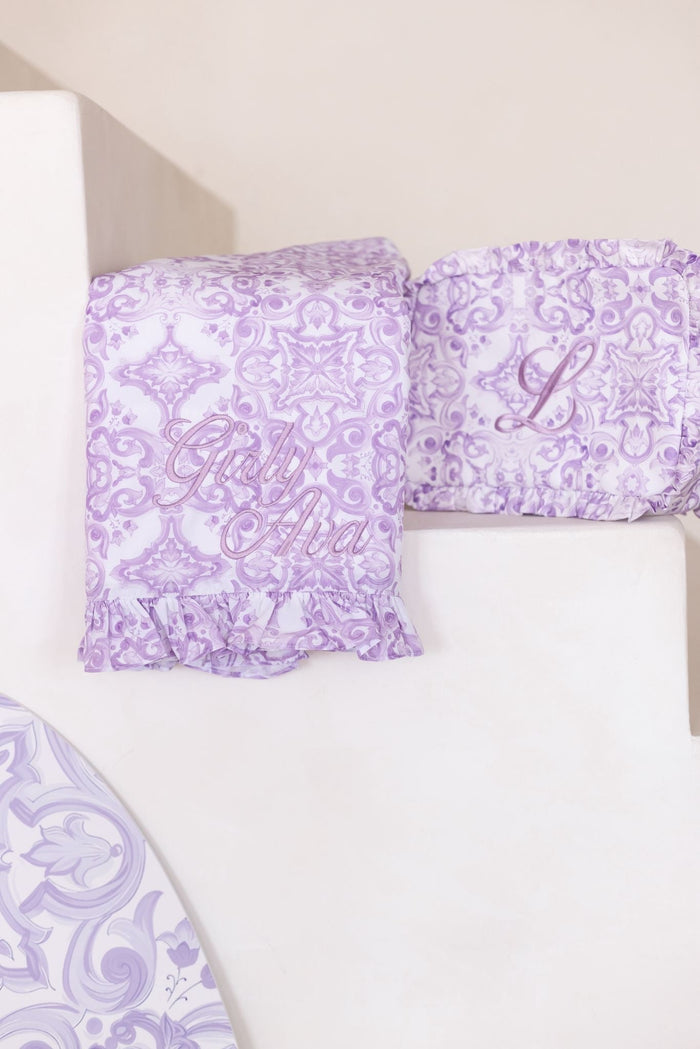 Girls Lilac Personalised Capri Beach Towel