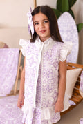 Girls Lilac Personalised Capri Gilet