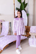 Girls Lilac Personalised Capri Loungewear