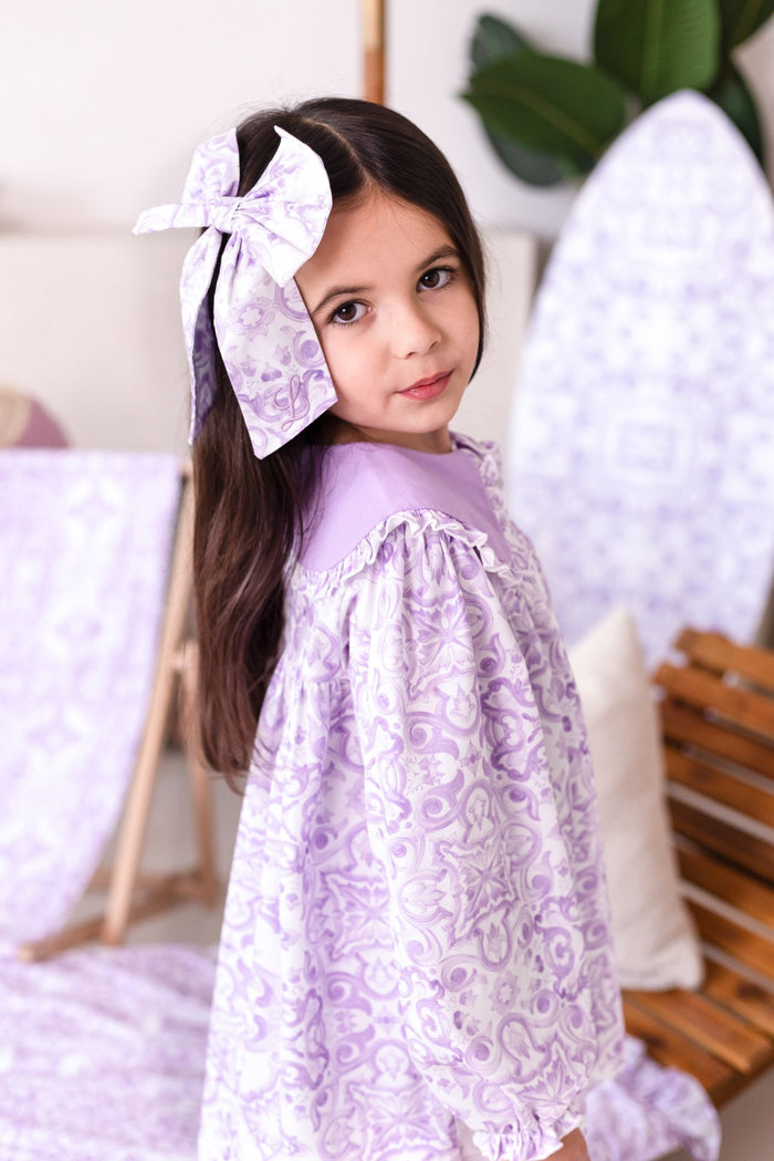 Girls Lilac Personalised Capri Loungewear
