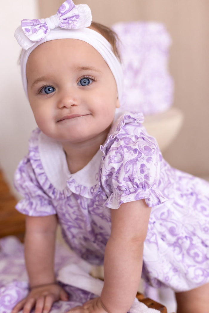 Girls Lilac Personalised Capri Romper