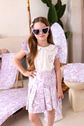 Girls Lilac Personalised Capri Skort Set