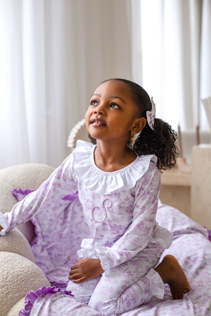 Girls Lilac Toile Pyjamas