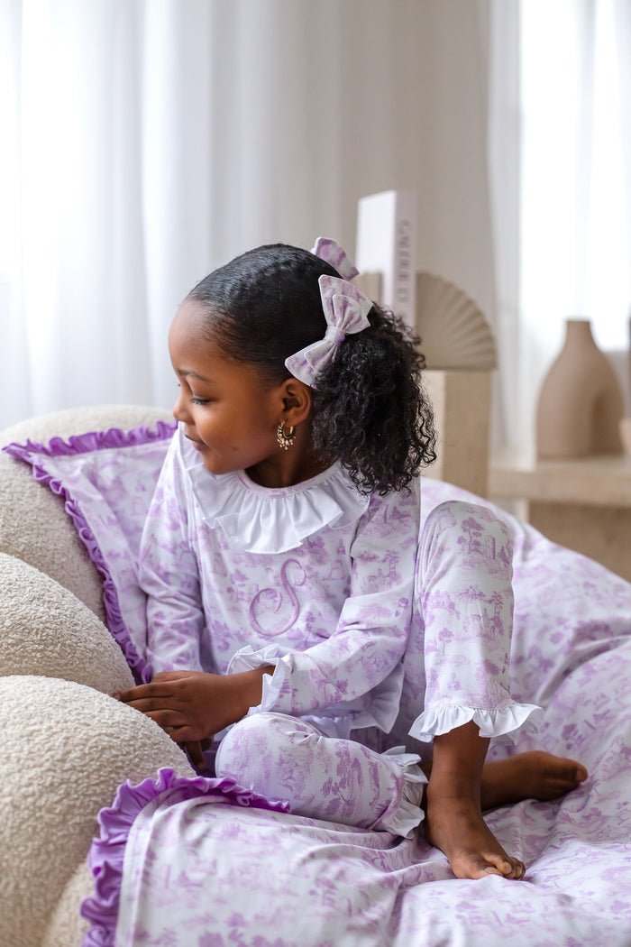 Girls Lilac Toile Pyjamas