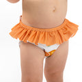 Girls Meia Pata Orange Print Swim Knickers
