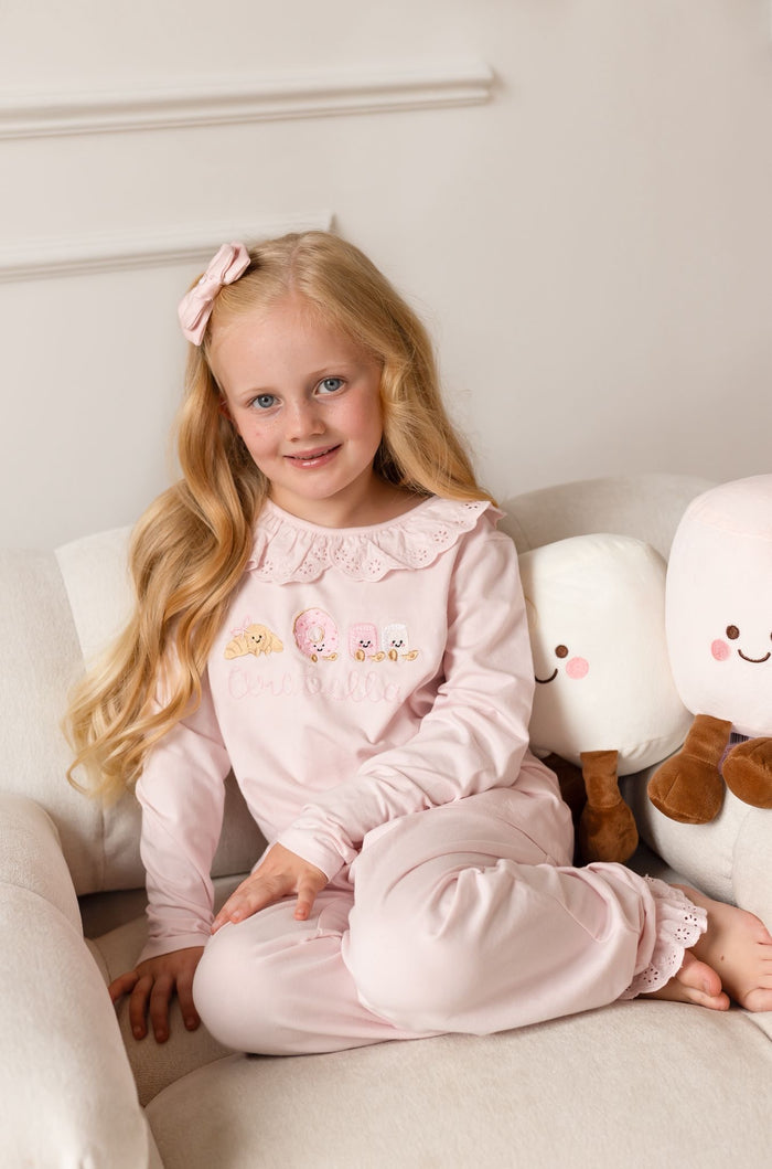 Girls Personalised Patisserie Pals Frill Pyjamas