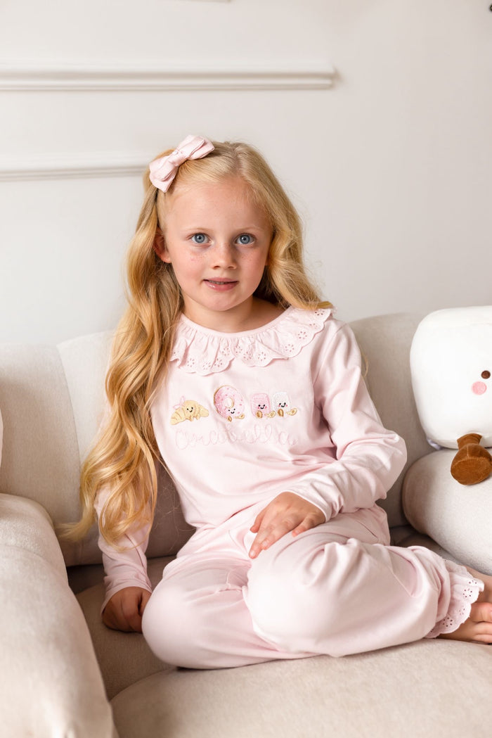 Girls Personalised Patisserie Pals Frill Pyjamas