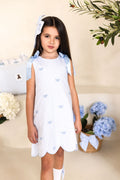 Girls Petite Bleu Gingham Dress