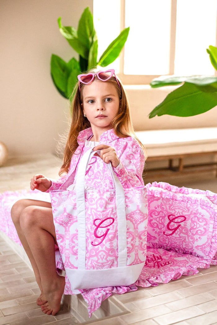 Girls Pink Capri Beach Towel