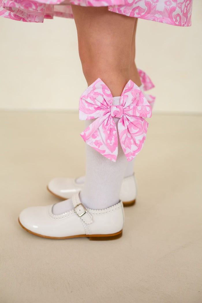 Girls Pink Capri Socks
