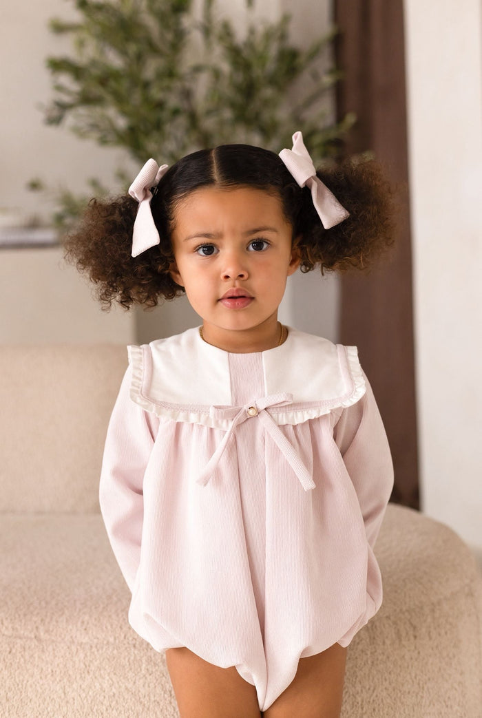 Girls Pink Cord Hairbow