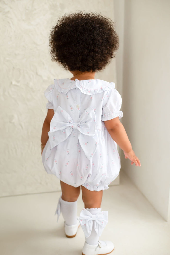 Girls Pink Ditsy Socks