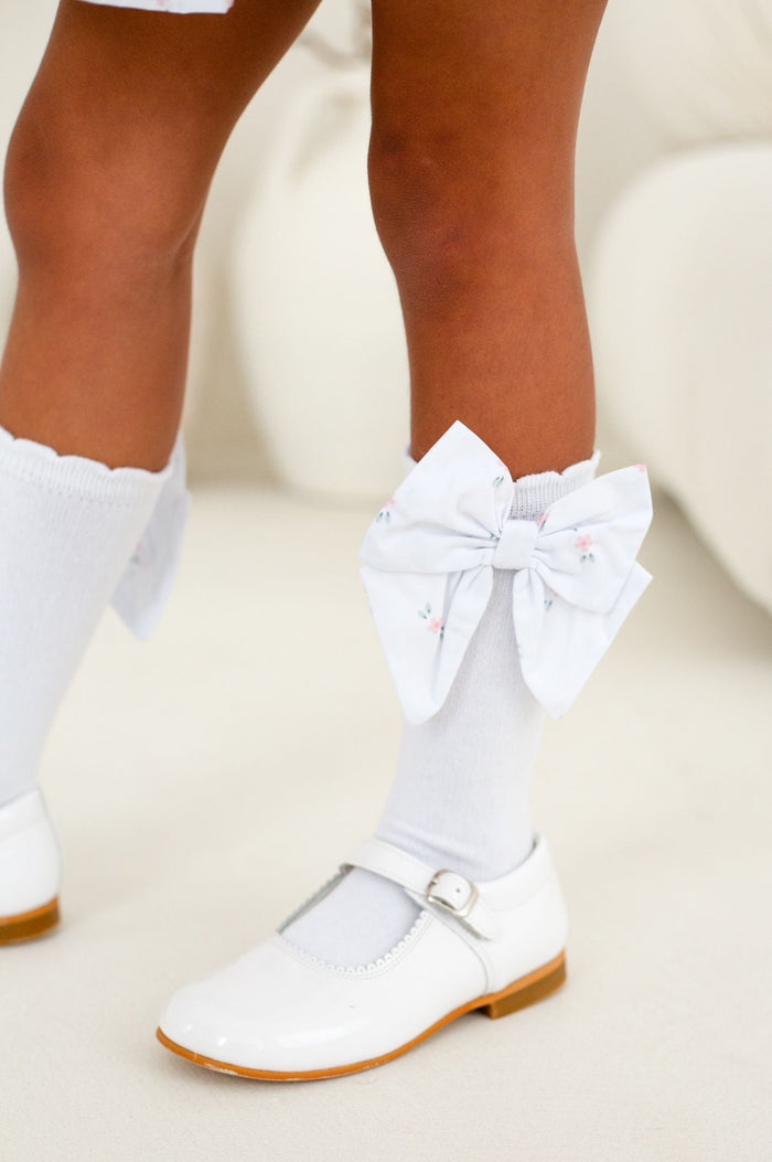 Girls Pink Ditsy Socks