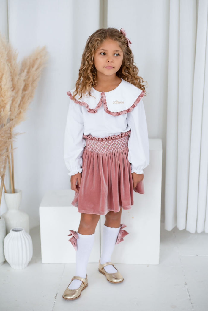 Girls Pink Luxe Socks