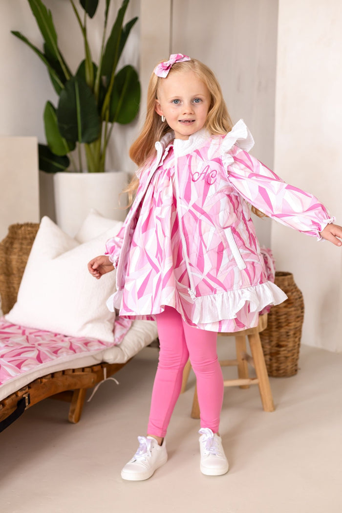Girls Pink Personalised Riviera Muse Gilet