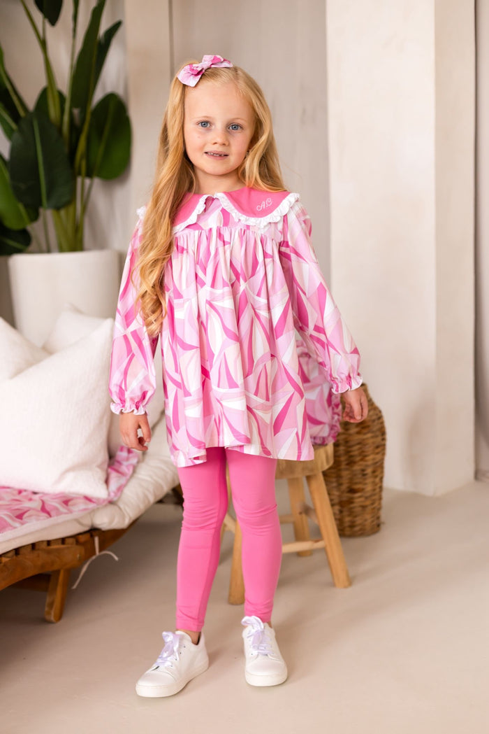 Girls Pink Personalised Riviera Muse Loungewear