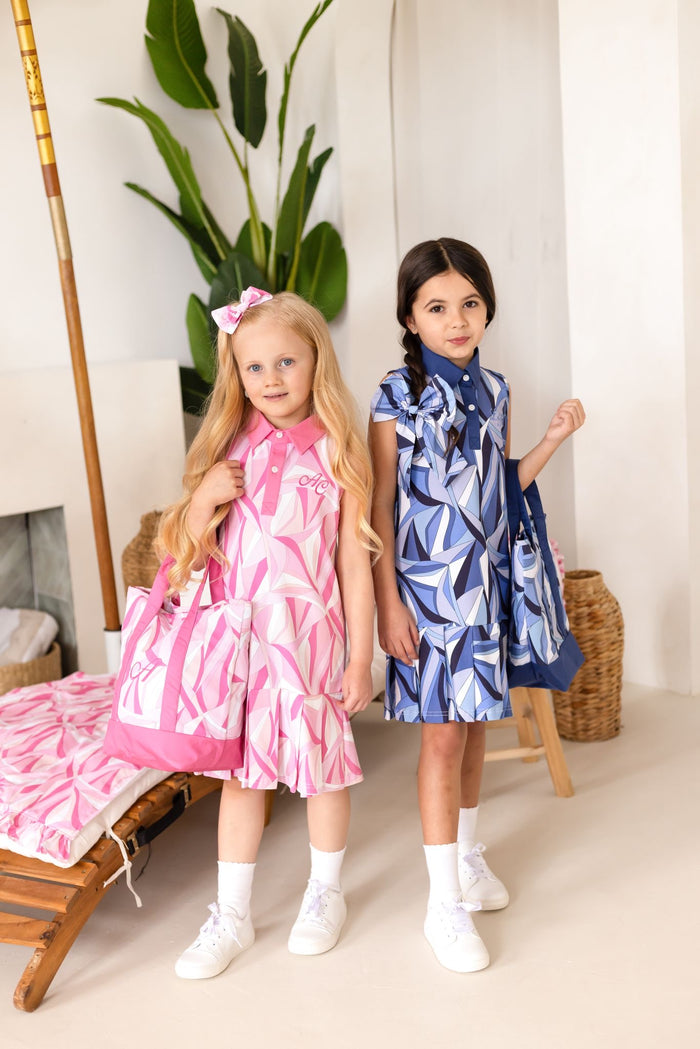 Girls Pink Personalised Riviera Muse Tennis Dress