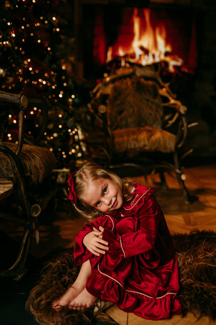 Girls Red Luxe Nightdress