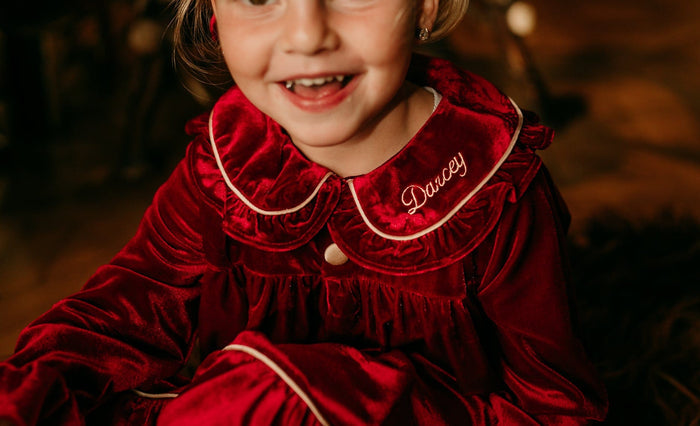 Girls Red Luxe Nightdress