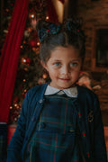Girls Royal Navy Tartan Small Hairbow