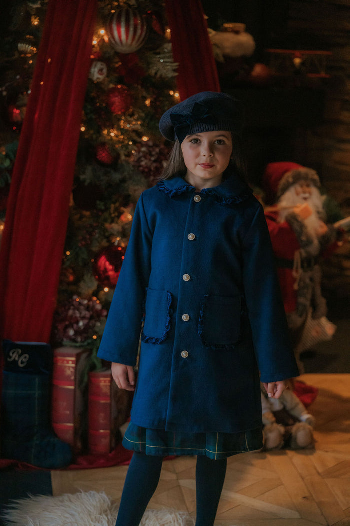 Girls Royal Navy Winter Coat