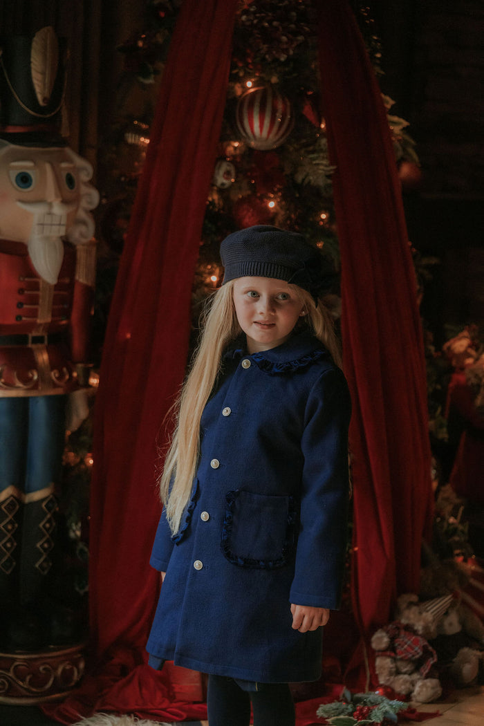 Girls Royal Navy Winter Coat