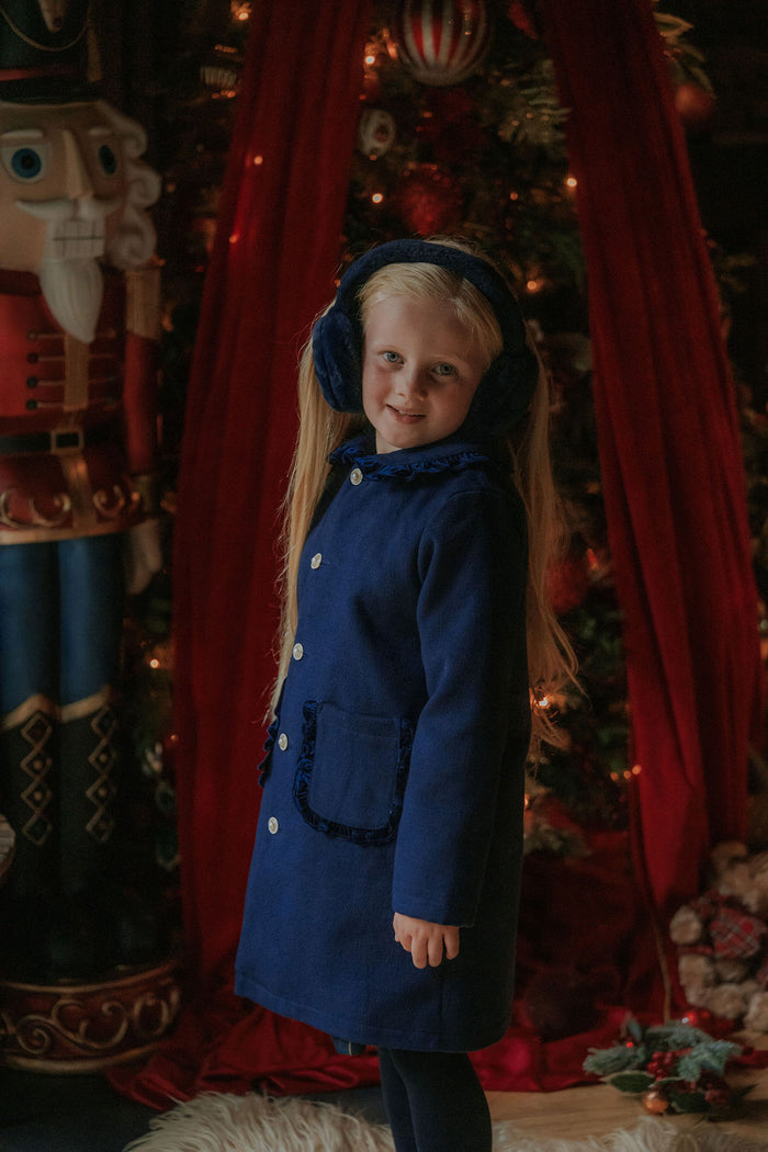 Girls Royal Navy Winter Coat