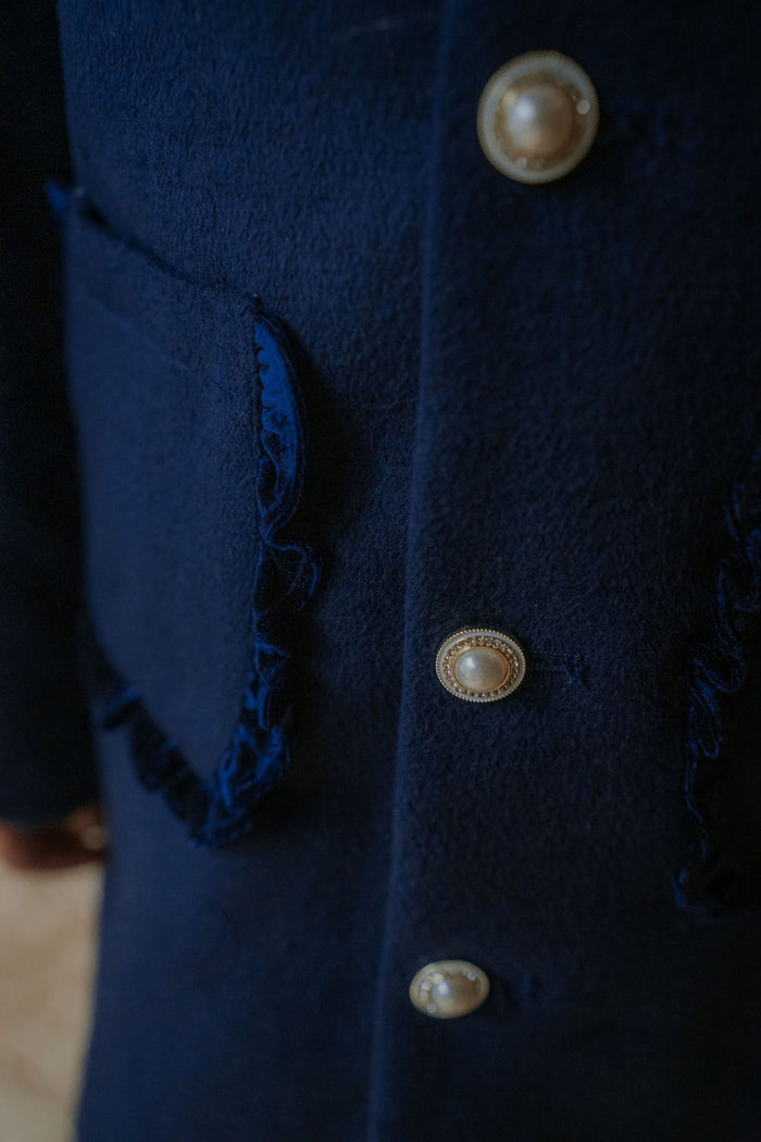 Girls Royal Navy Winter Coat
