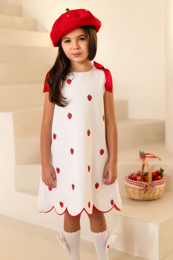 Girls Strawberry Print Dress