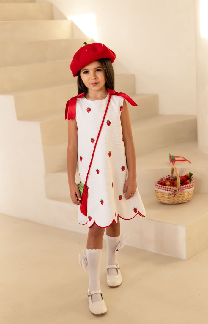 Girls Strawberry Print Dress