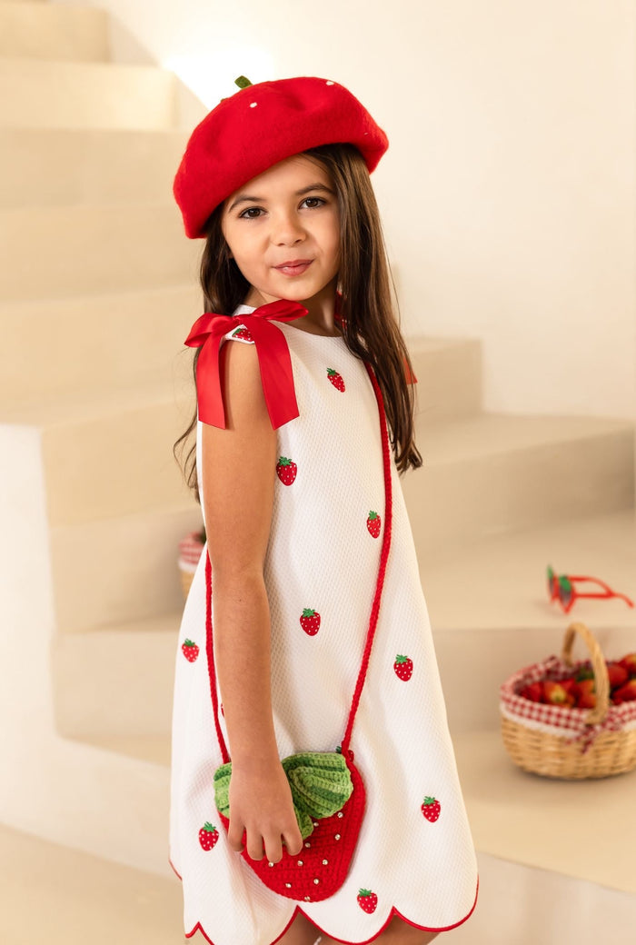 Girls Strawberry Print Dress