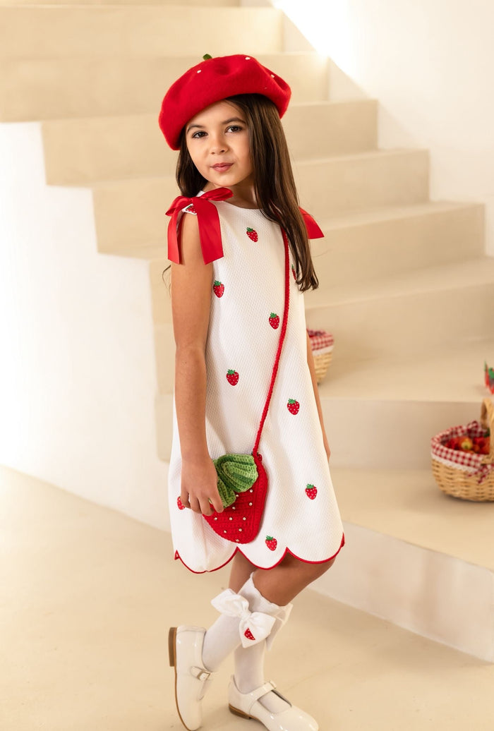 Girls Strawberry Print Dress