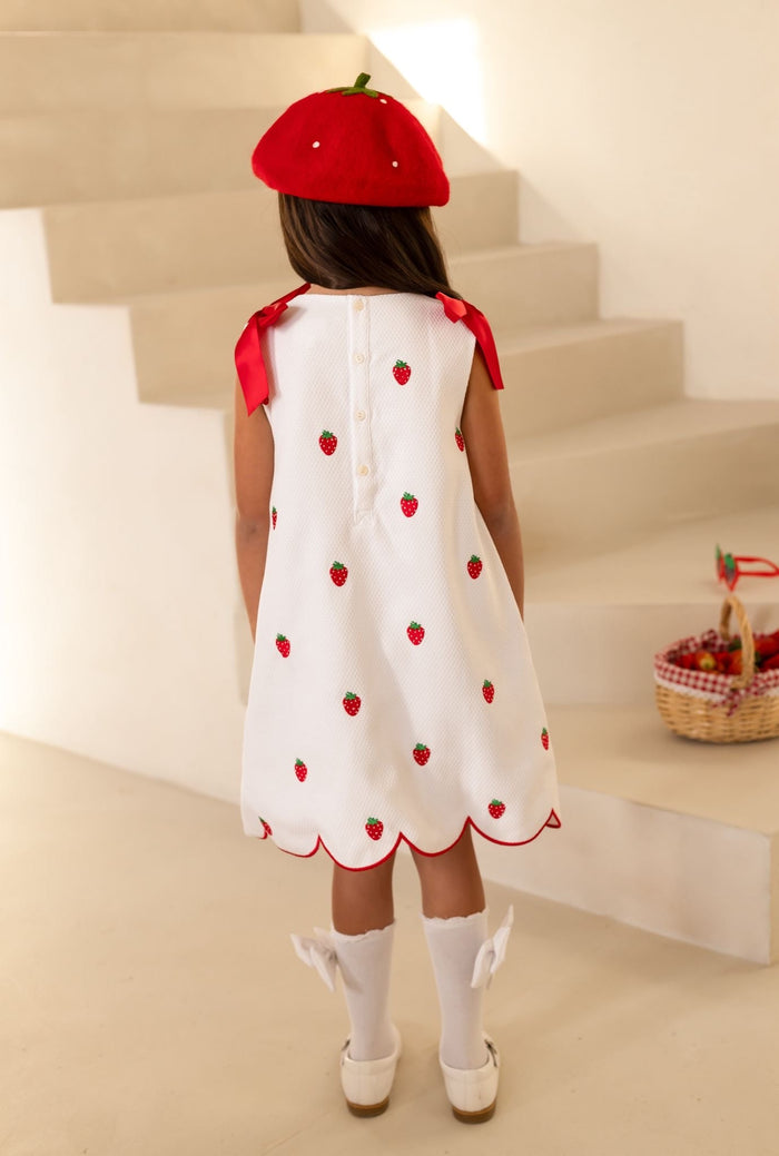 Girls Strawberry Print Dress