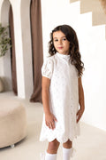 Girls White Angelic Broiderie Anglaise Dress