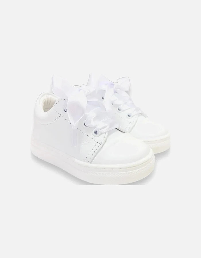 Girls White Santiago Trainers