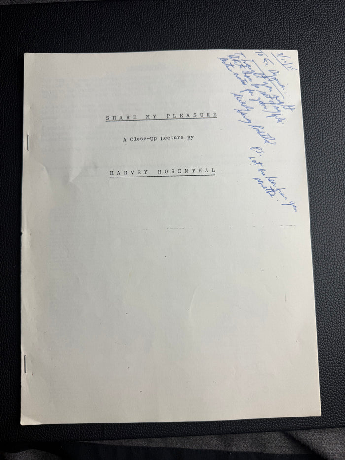 Harvey Rosenthal Lecture Notes