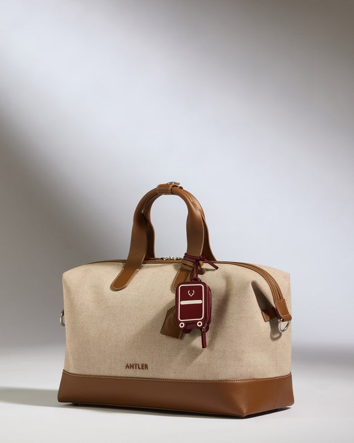 a bag with a tag on it